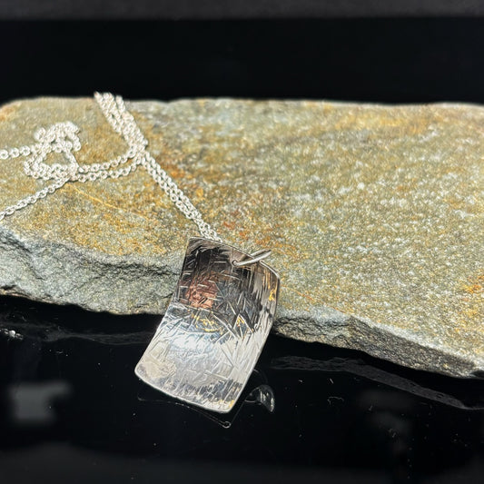 Rectangular Textured Pendant