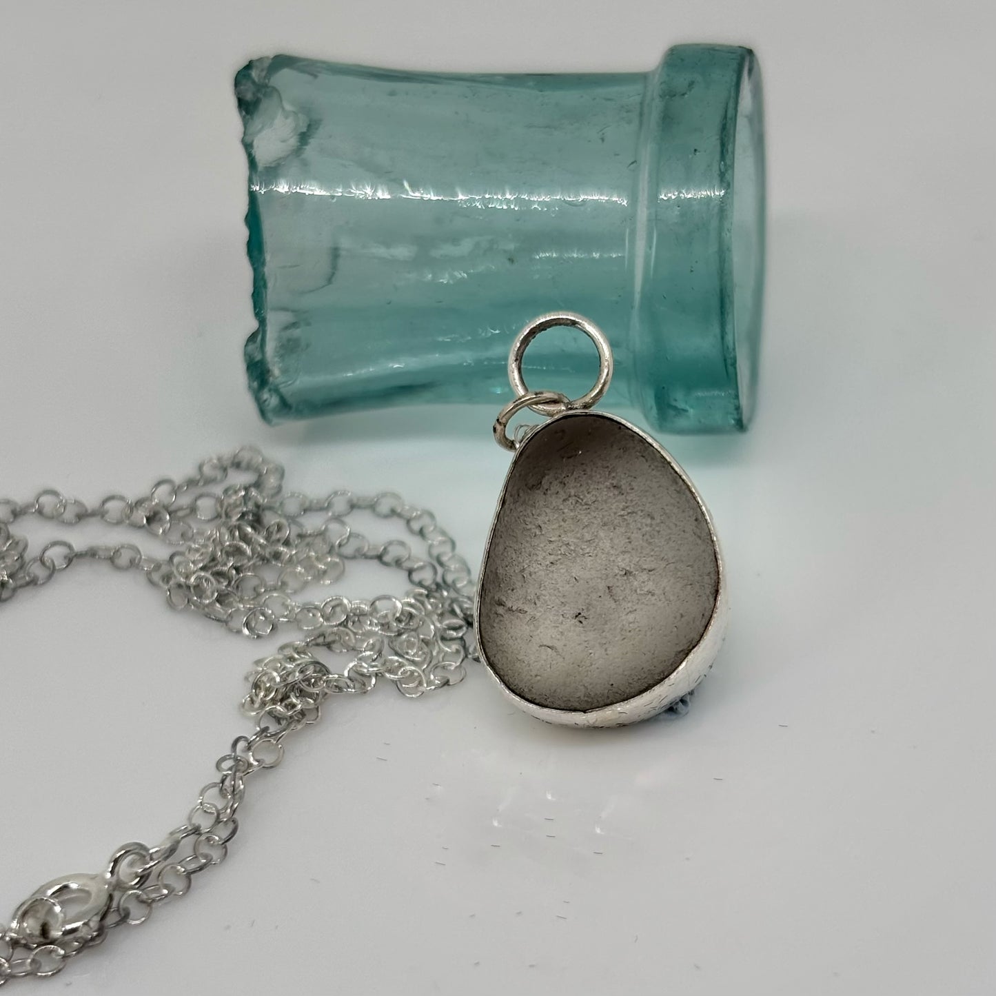 Dove Grey Sea Glass Pendant