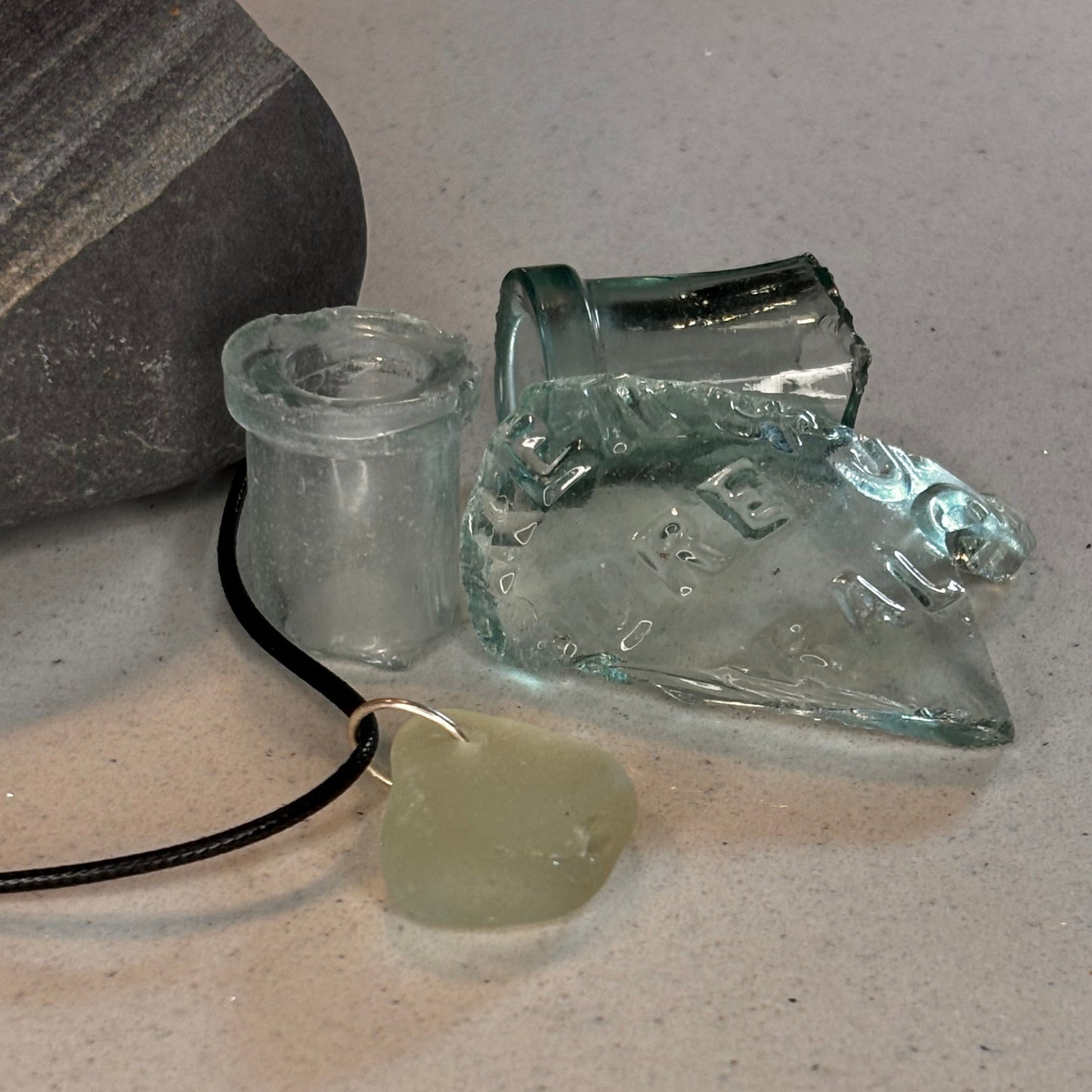 Pale Aqua Sea Glass Pendant