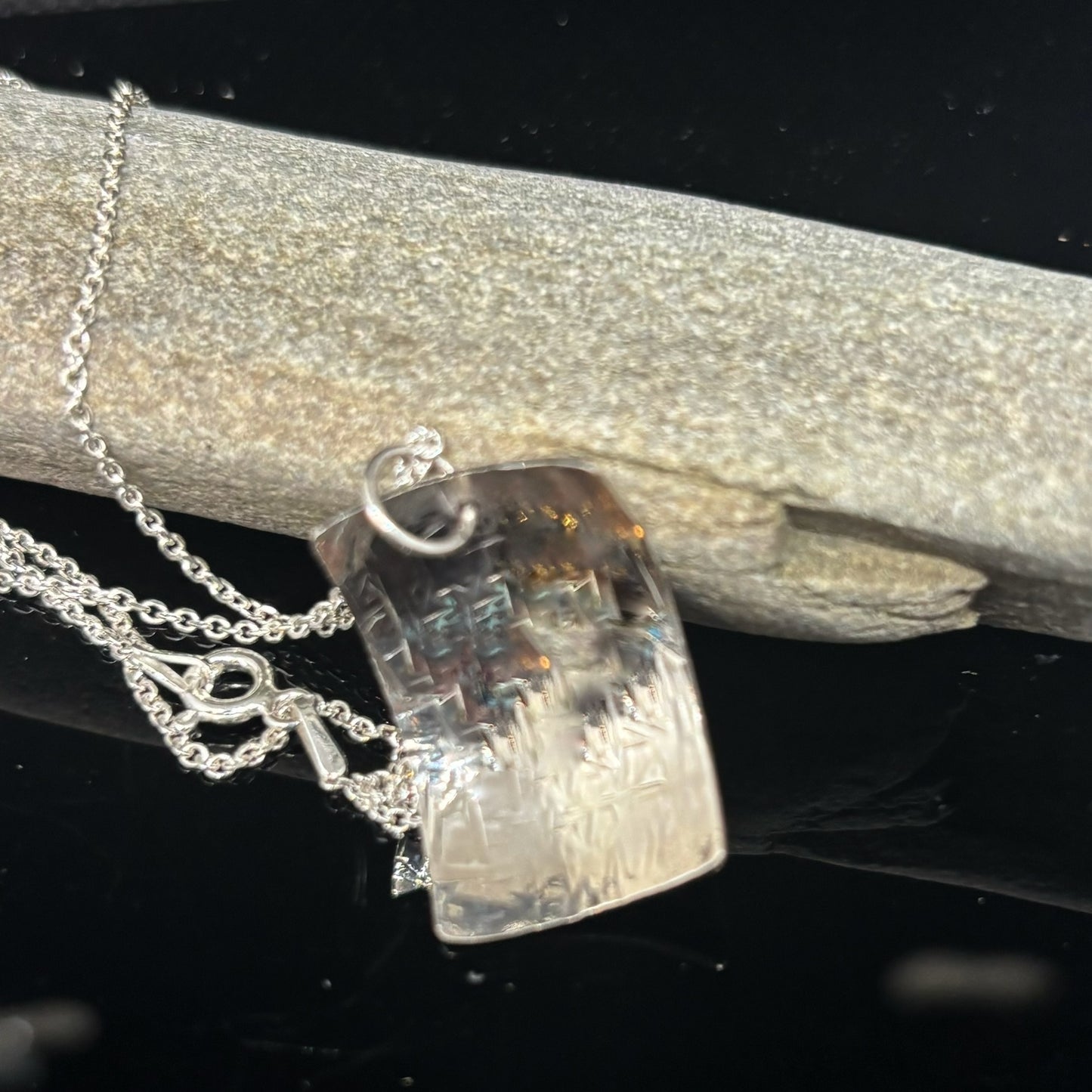 Rectangular Textured Pendant