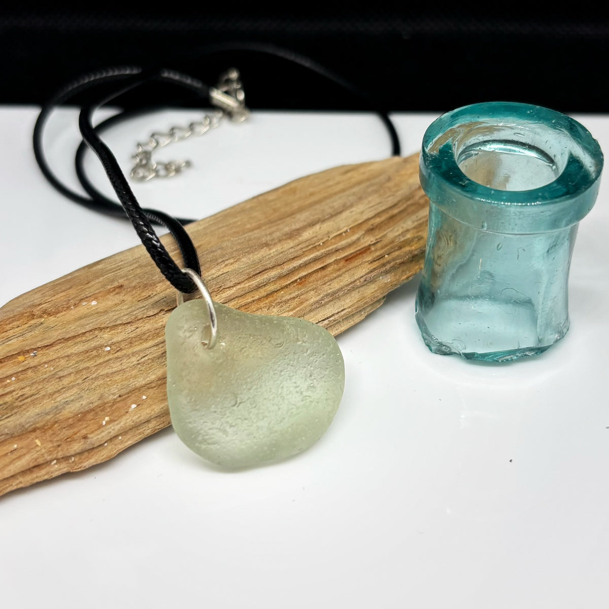 Pale Aqua Sea Glass Pendant