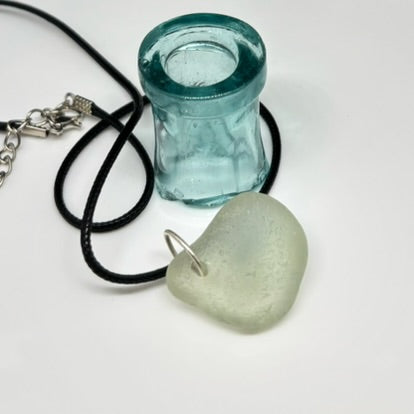 Pale Aqua Sea Glass Pendant