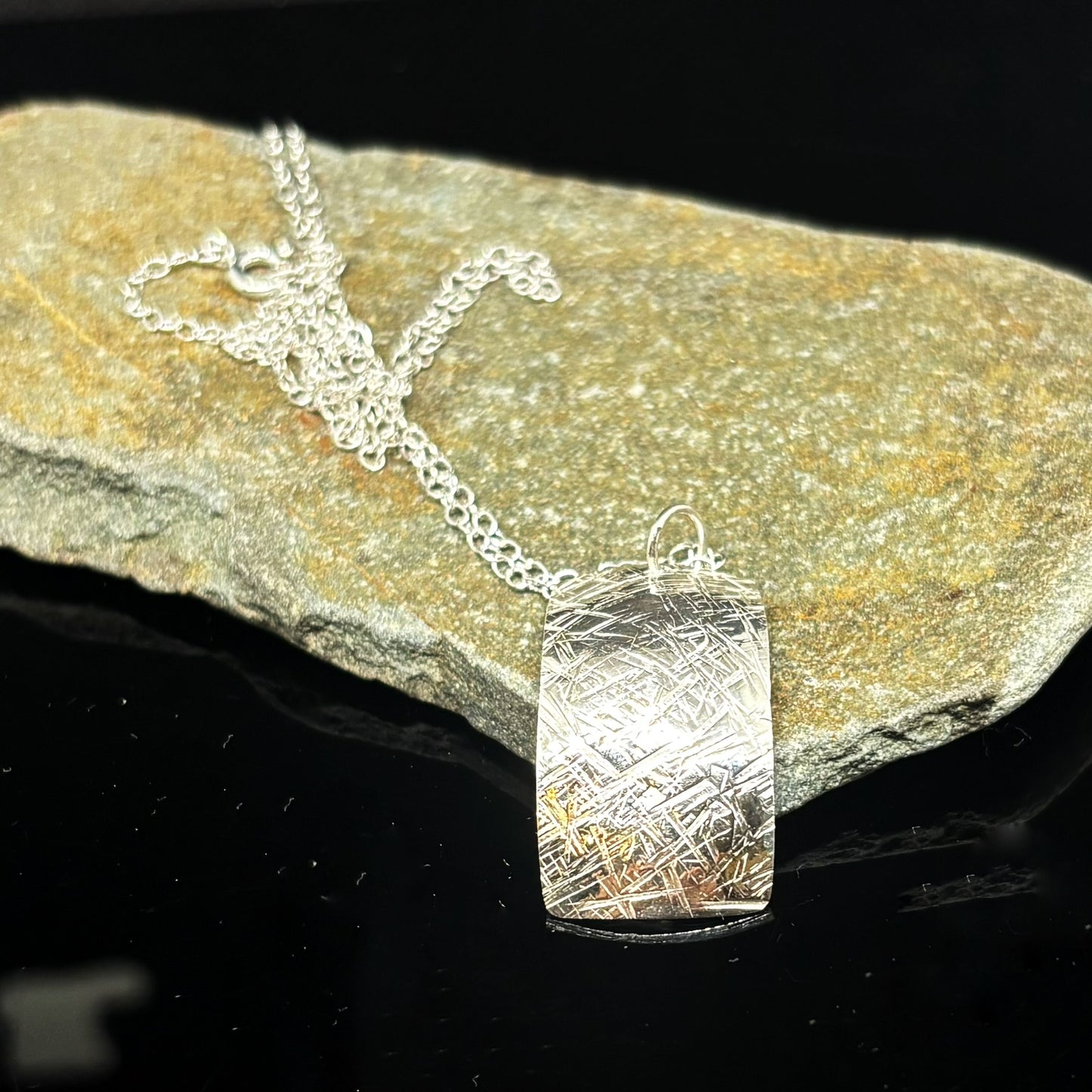 Rectangular Textured Pendant