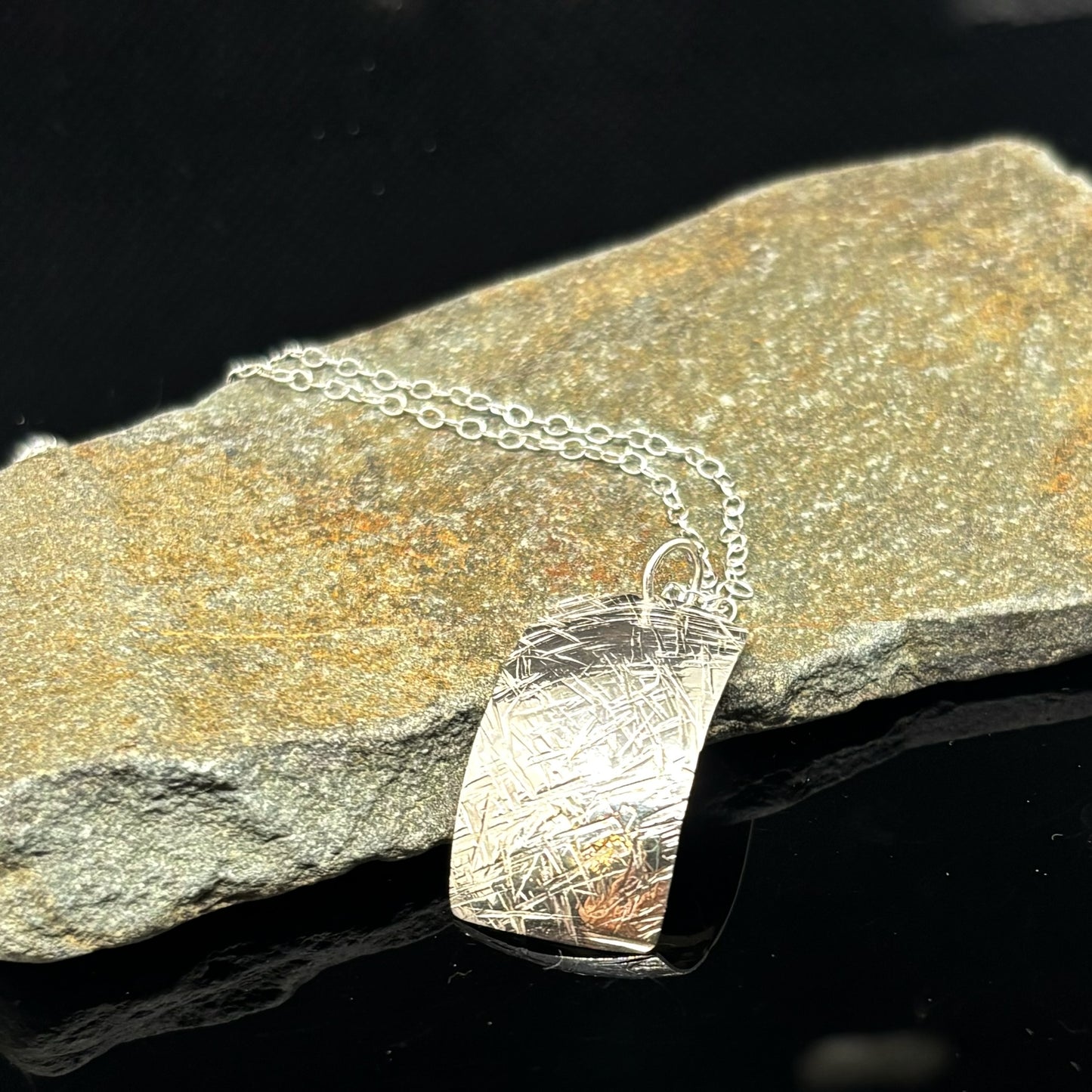 Rectangular Textured Pendant