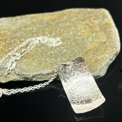 Rectangular Textured Pendant