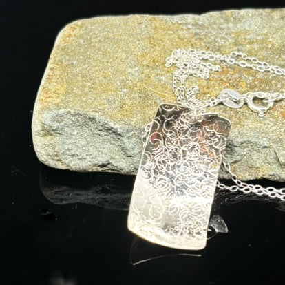 Rectangular Textured Pendant