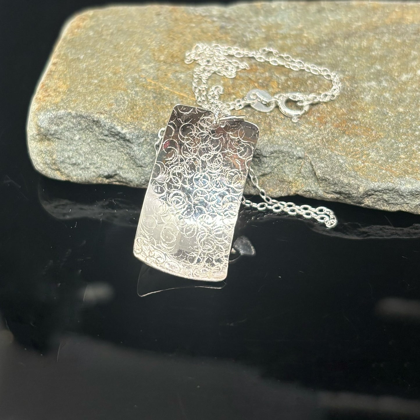 Rectangular Textured Pendant