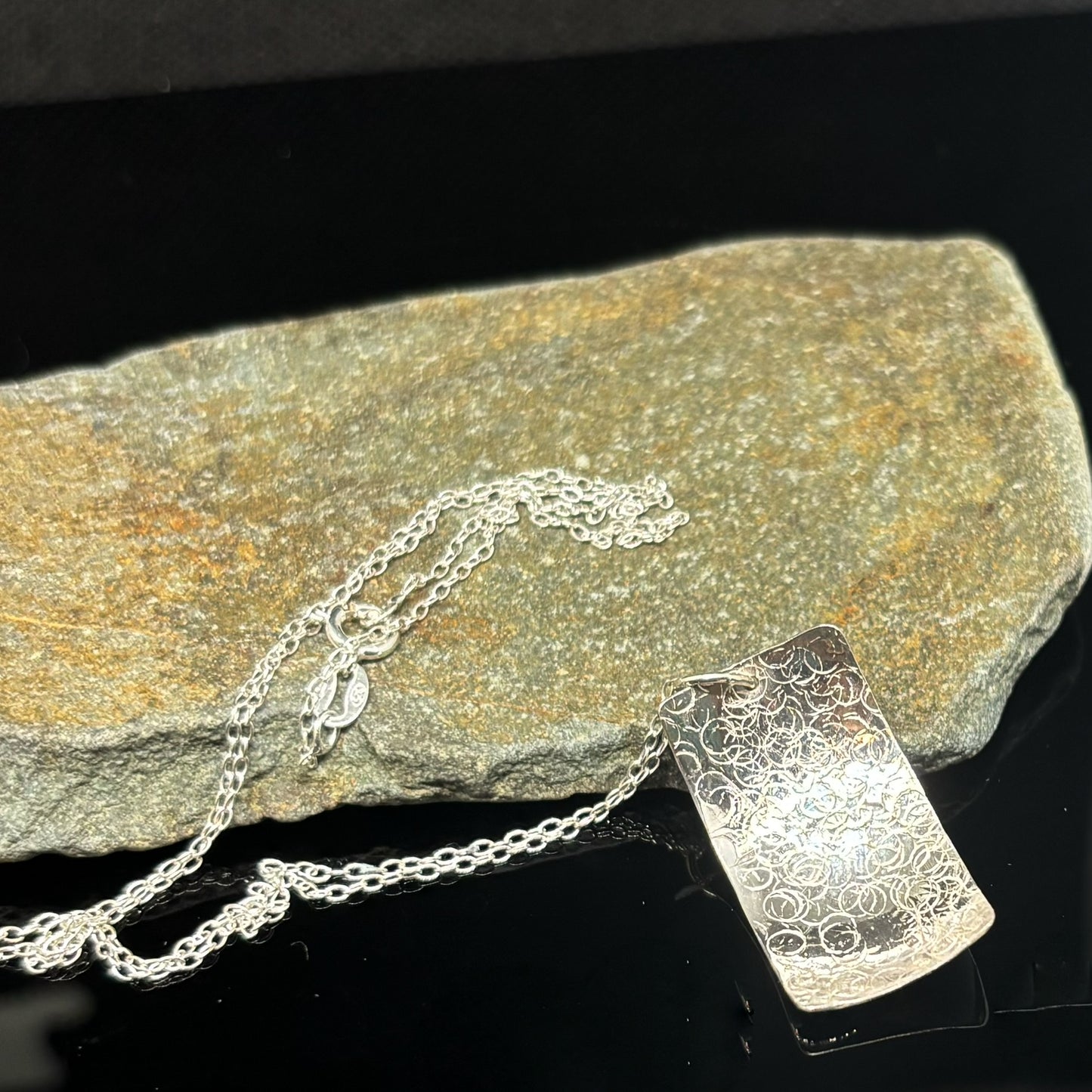 Rectangular Textured Pendant