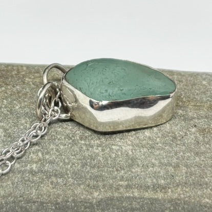 Turquoise Sea Glass Pendant