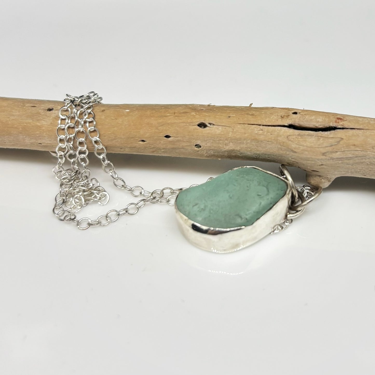 Turquoise Sea Glass Pendant