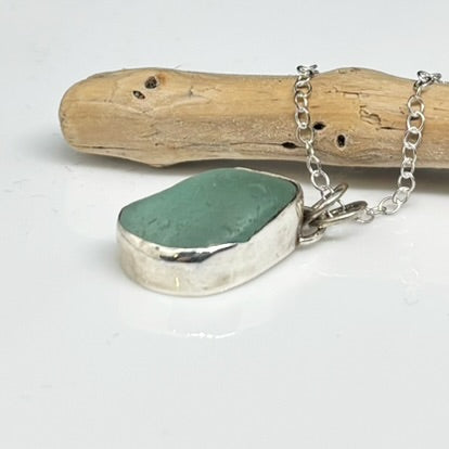 Turquoise Sea Glass Pendant