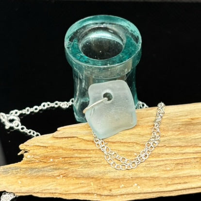 Pale blue Sea Glass Pendant