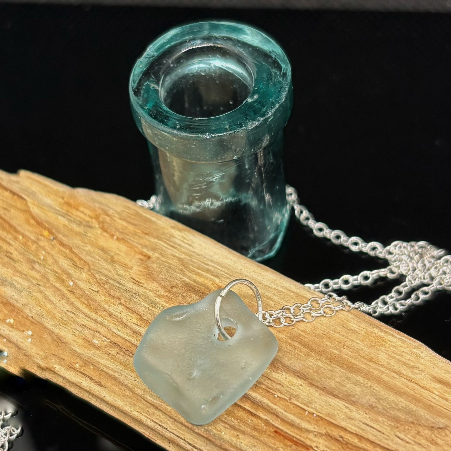 Pale blue Sea Glass Pendant