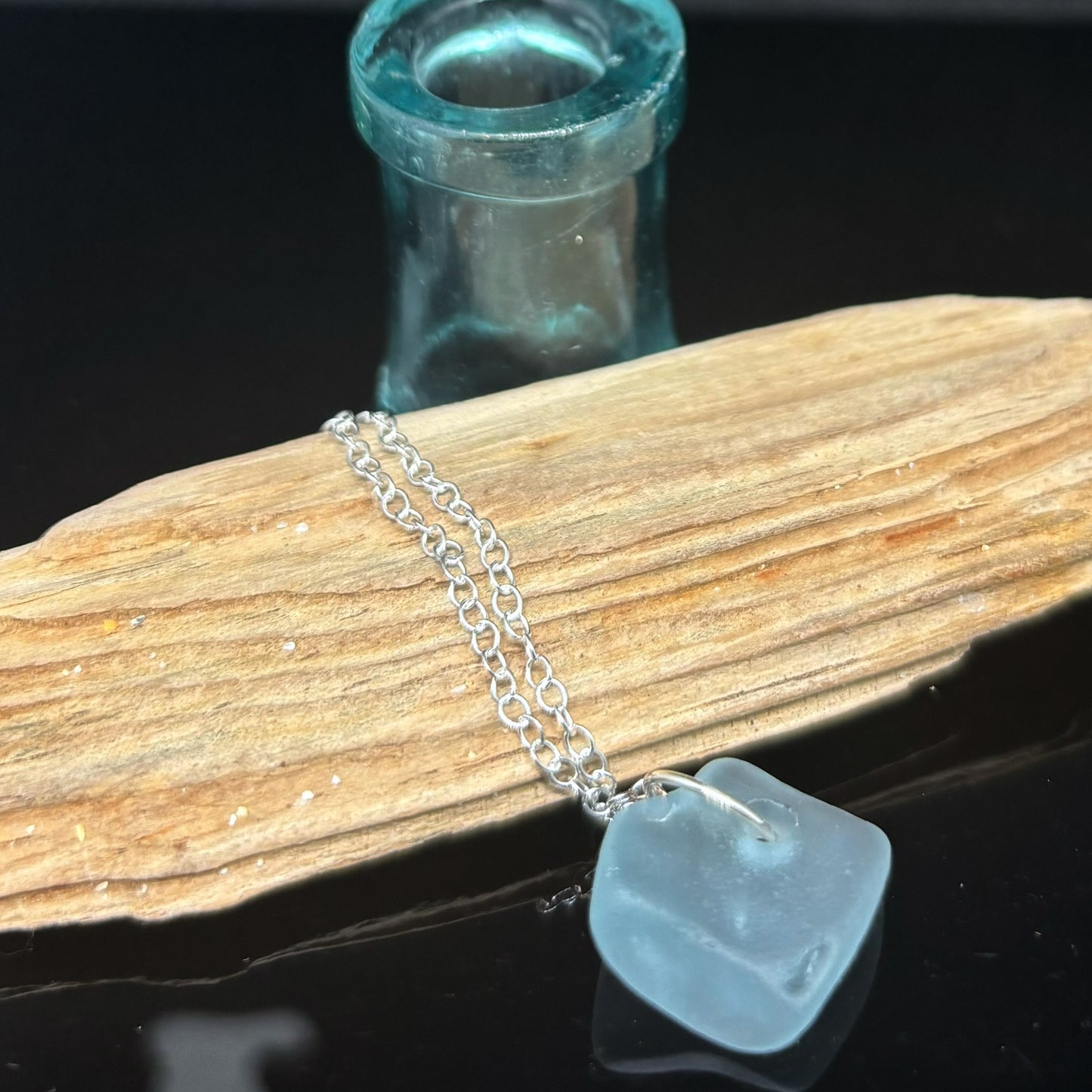 Pale blue Sea Glass Pendant