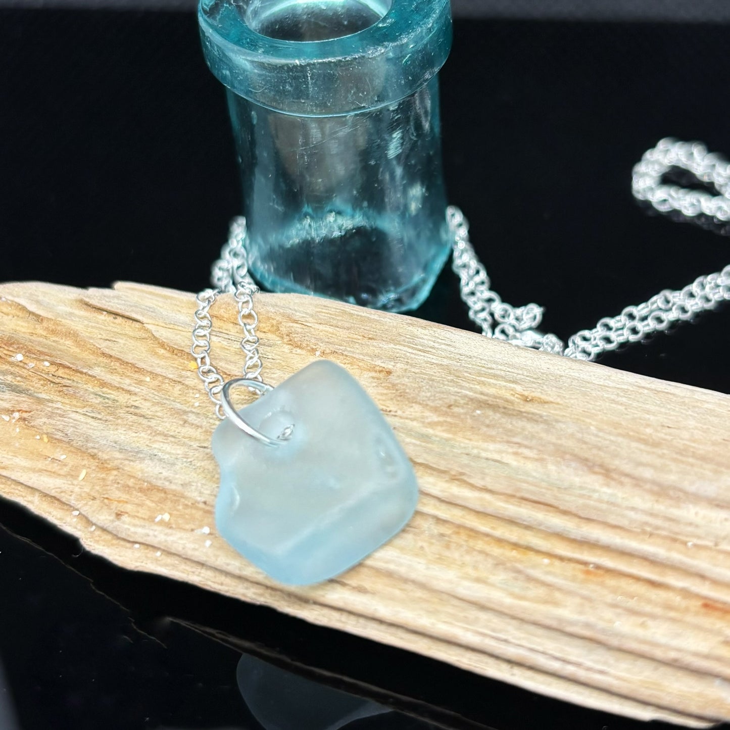 Pale blue Sea Glass Pendant