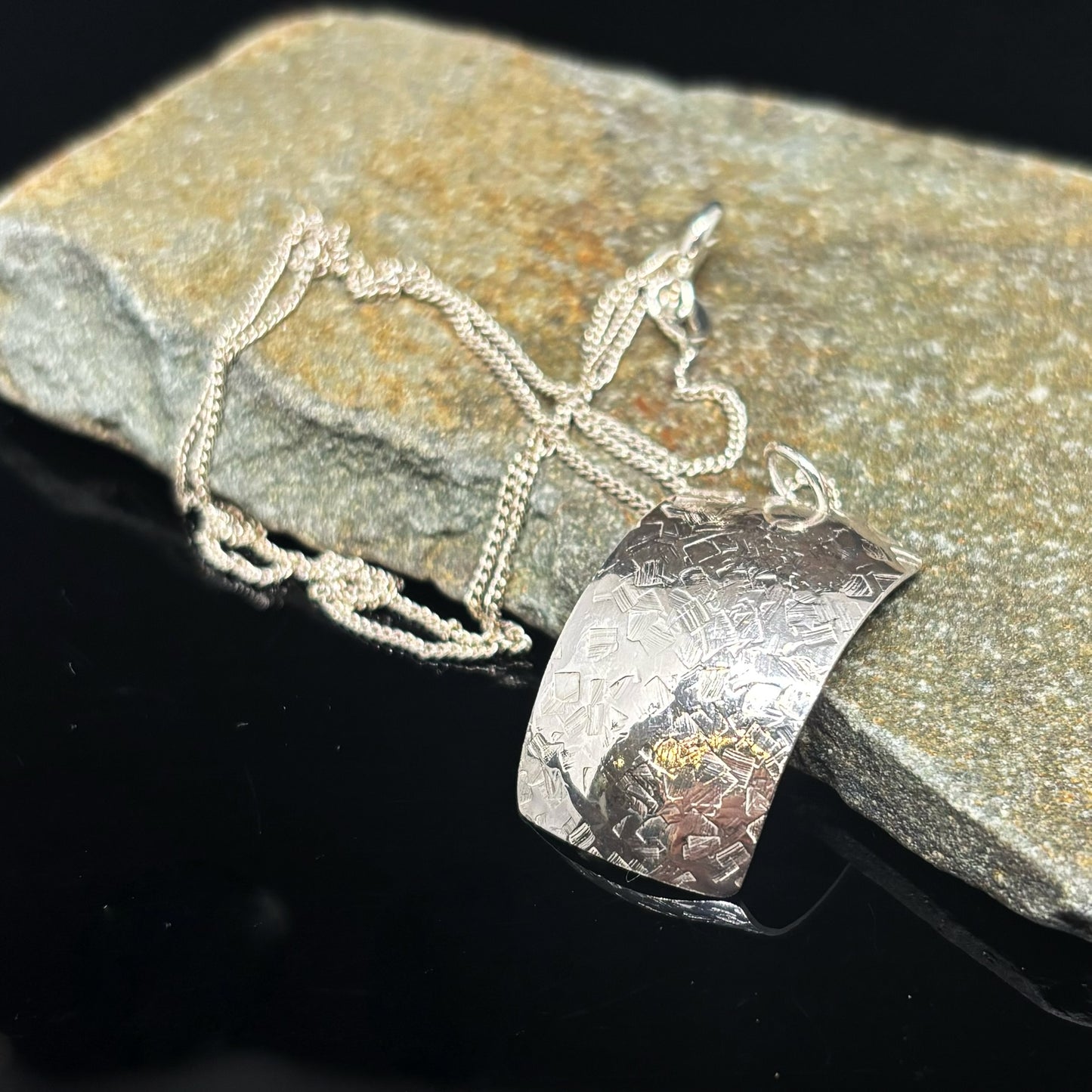 Rectangular Textured Pendant