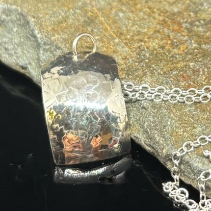Rectangular Textured Pendant