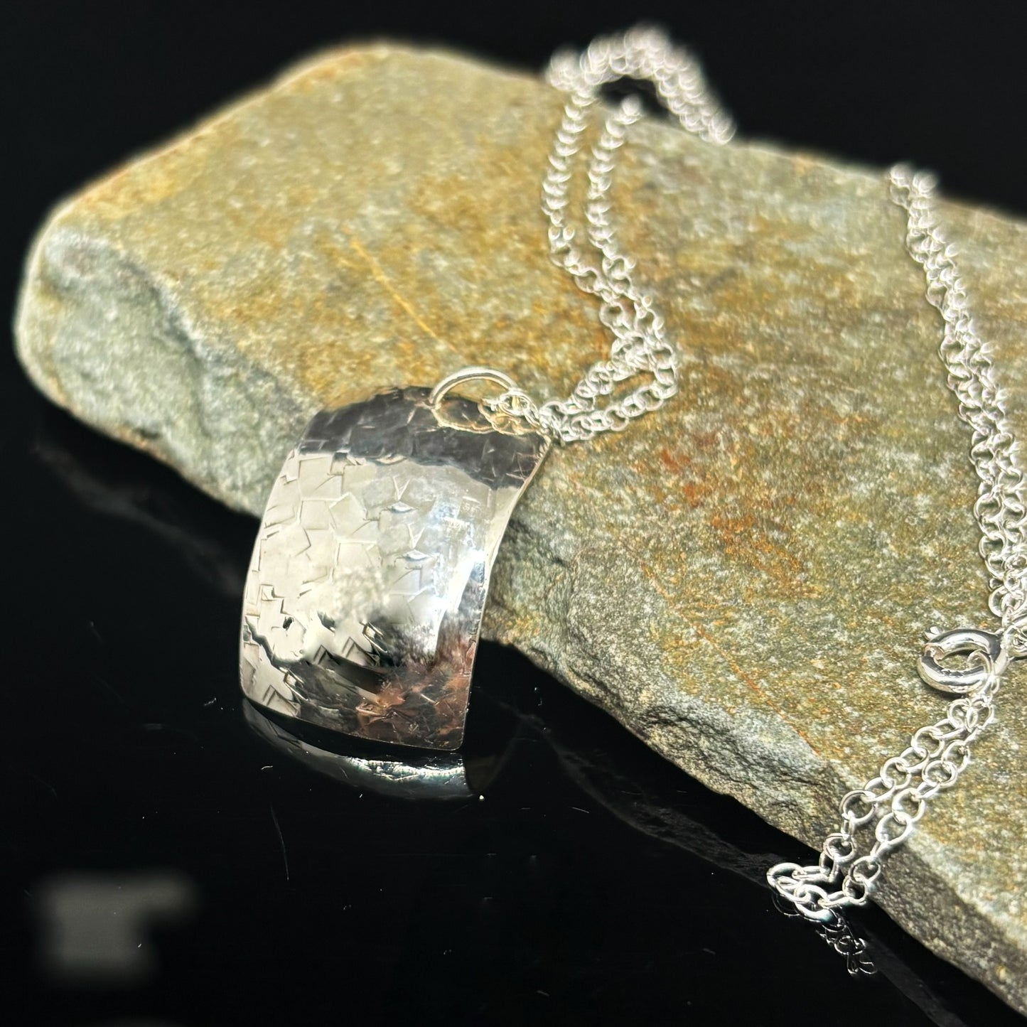 Rectangular Textured Pendant