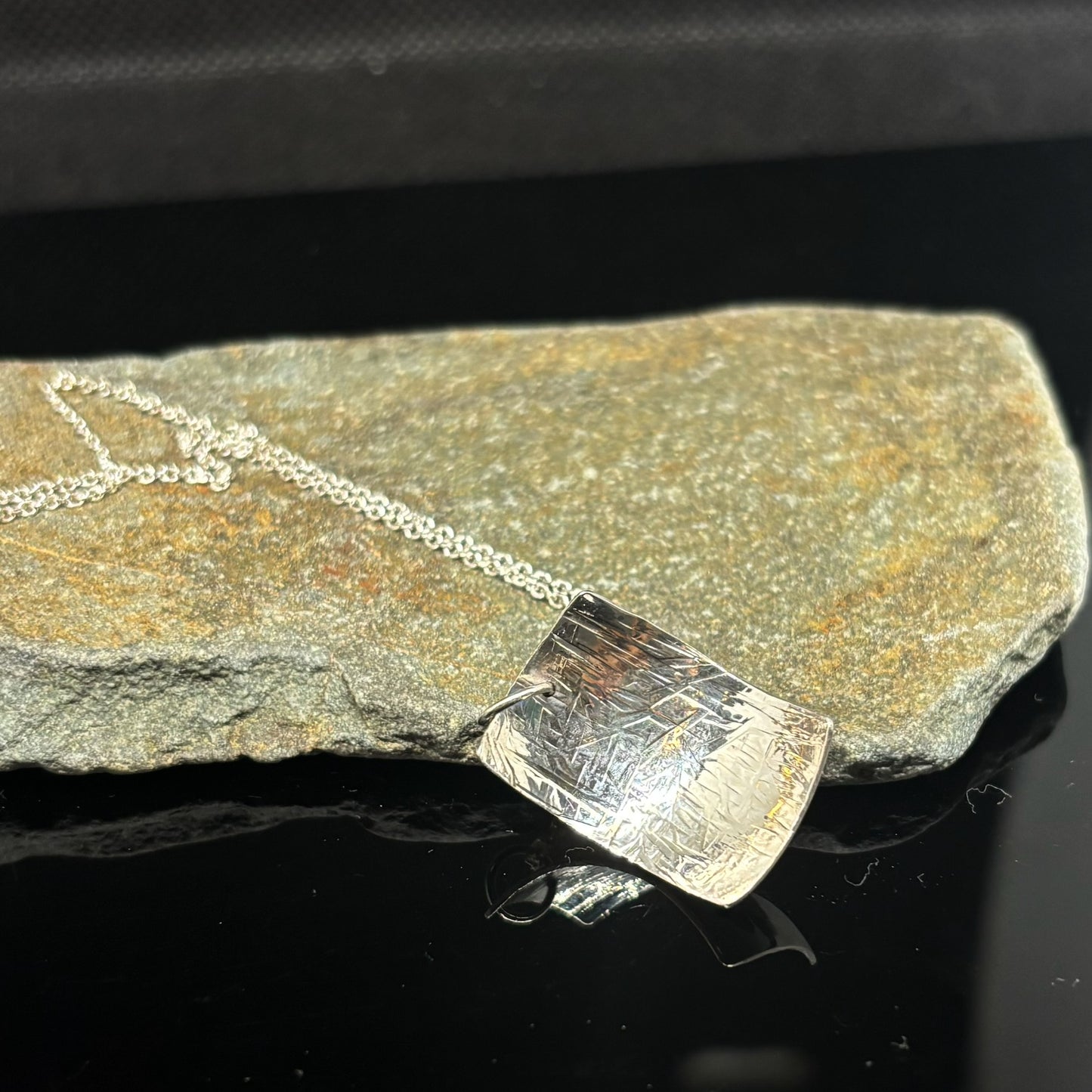 Rectangular Textured Pendant